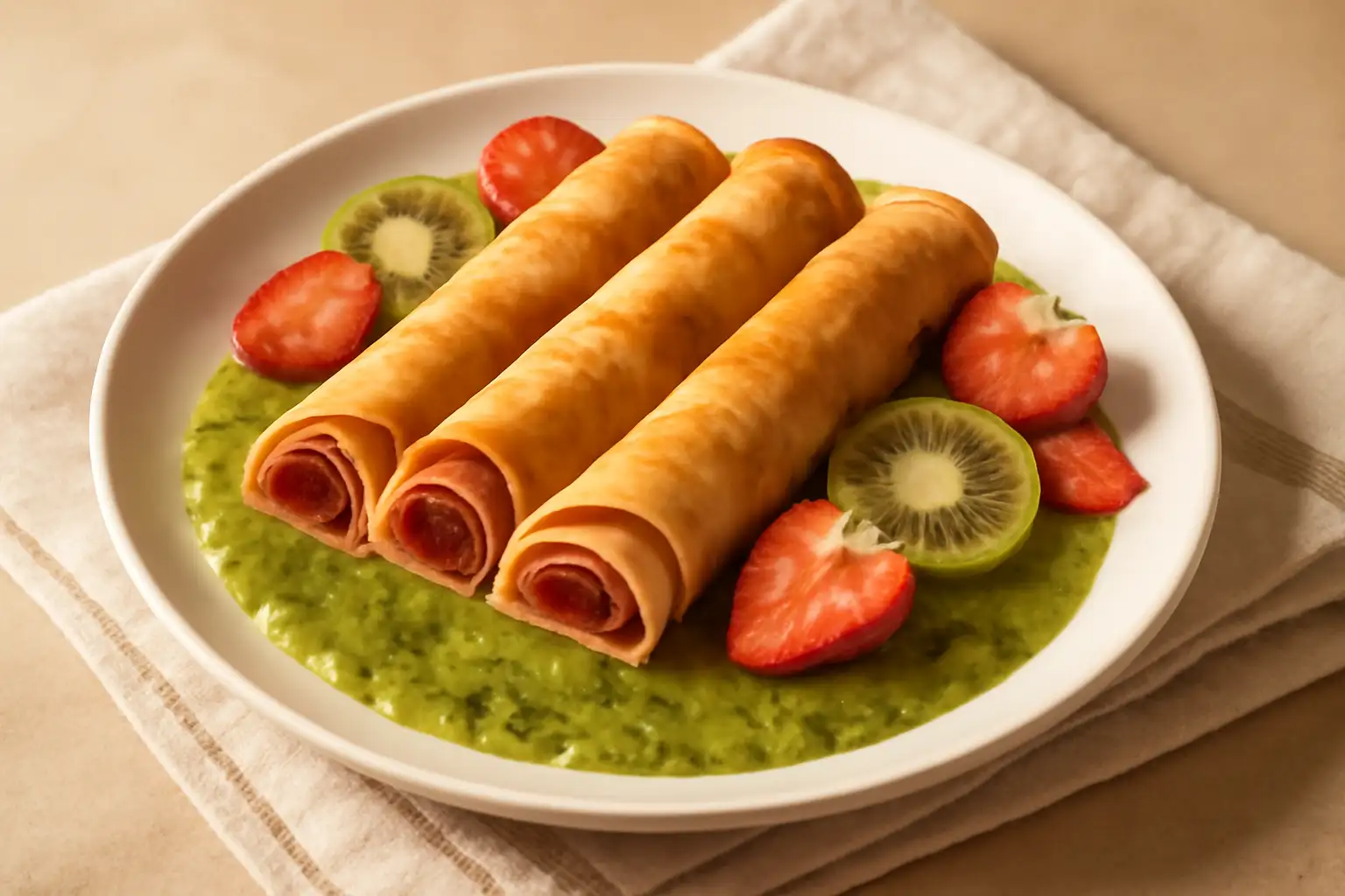 clatite-cu-piure-de-kiwi-si-capsuni.webp exemplu de porție de rețetă pentru o persoană